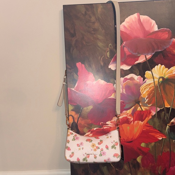 NWT Nanette Lepore Floral Shoulder Bag - Cream and Pink adorable 🥰 - Picture 6 of 15